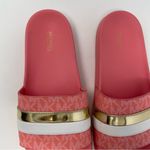 Michael Kors Pink and Gold Rubber Slides Photo 3
