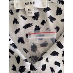 Mine Blouse Shirt Tank Black And White‎ Medium Button White Loose Fit Top Photo 1