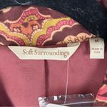 Soft Surroundings Suede Multicolored Long Sleeves Lined Tapestry Jacket Medium Photo 2