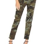 Nili Lotan Jenna Pants Green Camouflage Cropped Slim Fit Mid Rise Women Size 2 Photo 0
