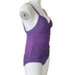 Ralph Lauren women's purple v-neck one piece tummy control swimsuit swimwear Photo 1