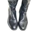 Libby Edelman  Over The Knee Black Riding Boot Size 8 Tall Zip Equestrian Style Photo 4