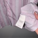 Laura Ashley  button front stripe pajama top pink size‎ large Photo 3