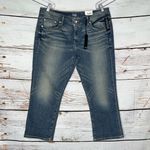 a.n.a NWT Size 33/16 Blue Denim Cotton Blend 5 Pocket Crop Jeans Photo 0