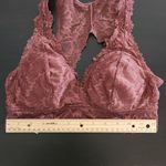 Auden Burgundy Lace Bralette Size Medium Lightly Lined Bralette Pink Photo 4