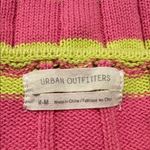 Urban Outfitters  Medium Green Pink Striped Cardigan Crop Sweater Photo 3