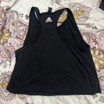 Adidas  Black cropped razor back Top Photo 1
