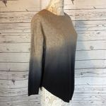 C By Bloomingdale's Dip Dyed Cashmere Asymmetrical Sweater black tan size XS Brown Photo 4