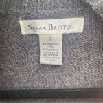 Susan Bristol  Women's Wool Gray Cardigan Sweater Size S Ribbed Cuffs Hem Soft Photo 4