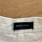 White Fox Boutique  - Raw Hem Denim Shorts in White Photo 1