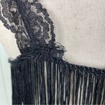 Vintage 60s 70s Black Lace Fringe Lingerie Top Nightie Coquette Showgirl Retro Size undefined Photo 7