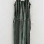 Sundry  Spaghetti Strap Jumpsuit Olive Green Jogger Cuffs Anthropologie Casual XS Photo 1