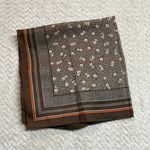 Vintage Baar & Beard Brown Retro Academia Floral Polka Dot 50s Square Scarf Photo 6