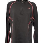 Under Armour Women’s Black and Pink 1/4 Zip Long Sleeve Athletic Top L Photo 0