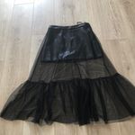 New patent mini under mesh longer skirt. Vegan leather Photo 0