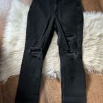 Hollister Curvy Ultra High Rise Black Distressed Mom Jeans Photo 2