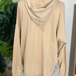 Aerie • lace up oversized hooded pullover sweater Photo 2