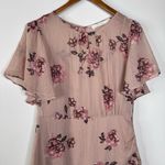 ASTR  Dark Blush Multi Flutter Sleeve Dress Size Xlarge Photo 4
