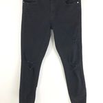 Articles of Society Womens Jeans Skinny Distressed Raw Hem Stretch Black 27 Photo 0