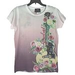 Gibson Graceland Elvis Presley Guitar and Roses Pink Sparkle Top Size Medium Photo 0