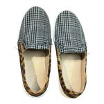 Mata Animal Print Plaid Raw‎ Edge Slip On Platform Shoes Women Size 7.5 Gray Photo 3