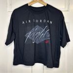 Jordan  Air Flight Black Boxy Crop Tee Tshirt Size Medium Photo 1