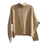 Madewell Women's XL Pinkish Beige Turtleneck Sweatshirt Balloon Sleeve Casual Photo 1