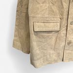 Y2K Ruff Hewn Tan Suede Leather Oversized Jacket Medium 90s Minimalist Chic Photo 7