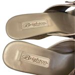 Brighton Wedge Sandals Size 8 Cork Metallic Platform Buckle Boho Heeled Leather Photo 5