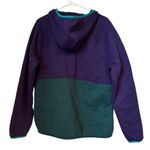 L.L.Bean Vintage 90’s Hoodie Knit Fleece 1/4 snap closing color block size XL Photo 8