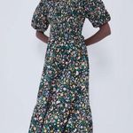 Hyacinth House Black Multi Floral Smocked Samantha Midi Dress Photo 0