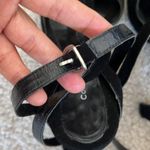 Costume National black open toe suede leather wrap heels Size 8.5 Photo 1