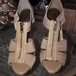 DSW Moda Spana Nude Zip Up Heels Photo 3