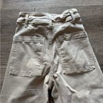 ZARA  Beige Tie Dye Flare Leg Distressed Denim Jeans Photo 3