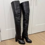Isabel Marant New  Lurna Over The Knee Boots 7/37 Black Leather New Years Party Photo 6