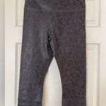 Fabletics Salar Printed Powerhold Crop in a Snake Black and Purple NWT Photo 5