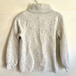 Madewell MWL Sweatshirt Turtleneck Cozy Fleece Pullover Grey Photo 5