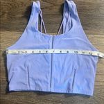 Nike Dri Fit Yoga Luxe Lilac Crop Top with Stitch Detail Size Small Photo 5