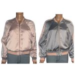 Bebe Vintage Y2K Reversible Satin Bomber Jacket Photo 1
