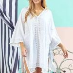 Doe & Rae ✅3/$30✅NWT  White Oversized Embroidered Cotton Swimsuit Cover-Up LARGE Photo 0