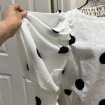 La Vie Top, long balloon sleeves black dots Super cute NWT White Size M Photo 3