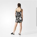 Adidas Black and white polyester patterned tie spaghetti strap romper never worn Photo 1