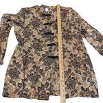 American Vintage DJ & Co Vintage Bronze Black Cheongasm Style Asian Long Coat Dress Size 16 Photo 3