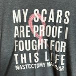 Gildan Breast Cancer Awareness & Mastectomy Gray Cotton Tee Shirt Size Medium Photo 4