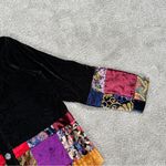 Coldwater Creek  Women’s Velvet Patchwork Blaster Jacket Longsleeve Artsy MP Photo 5