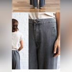 Grade & Gather  denim wide leg dark gray wide leg jeans high waist M casual fall Photo 3