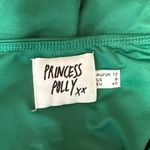 Princess Polly  Green Ruched Sleeveless Keyhole Halter Tie Mini Bodycon Dress 8 Photo 2