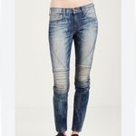 True Religion Halle Moto jeans mid rise super cropped skinny size 29 x 26 Photo 4