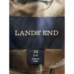 Lands' End  Down Feather Filled Metallic Brown Puffer Vest XS‎ 2-4 Photo 3
