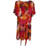 Attention  Women's Tropical‎ Orange Yellow Purple Dress Ties in Back Size M Photo 1